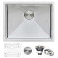 Ruvati 21" Undermount Tight Radius 16 Gauge SS Bar Prep Kitchen Sink Sgl Bowl RVH7121